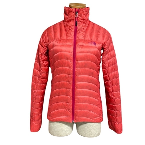 THE NORTH FACE Puffer Jacket Coat 700 Down Filled Orange Pink Size XS - Picture 1 of 15